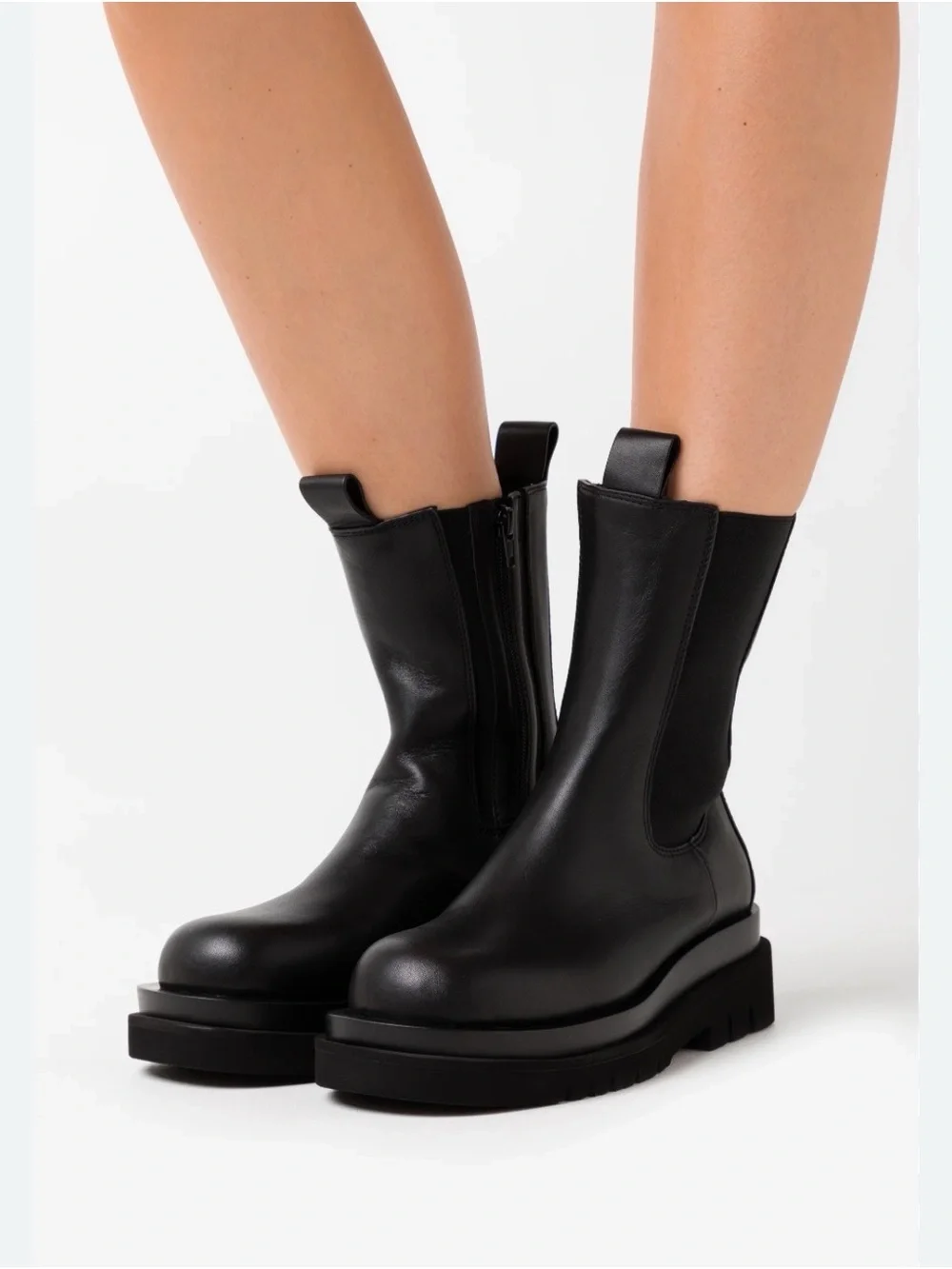 Jeffrey Campbell Black Women's Platform Chelsea Boots